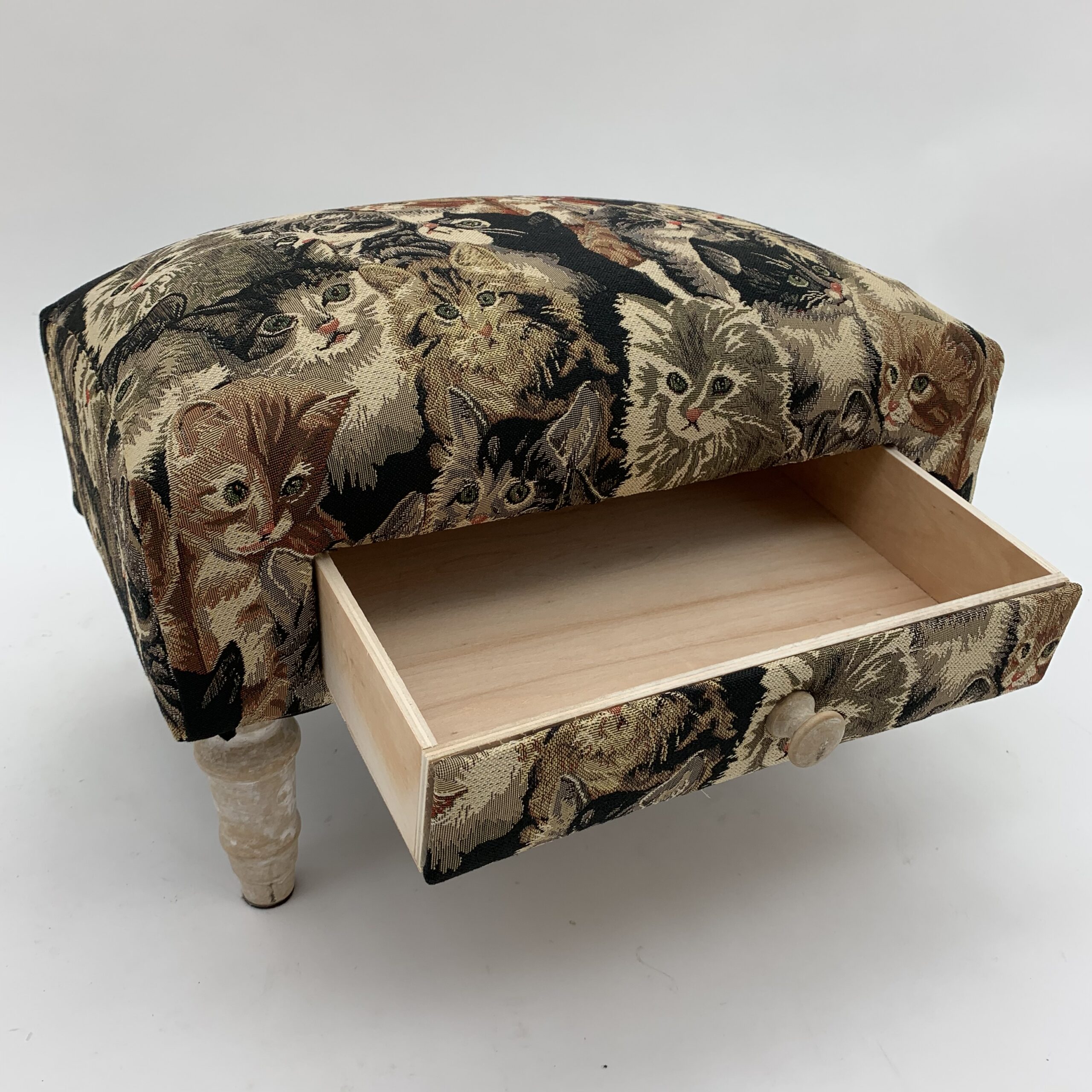 Cat Footstool With Drawer