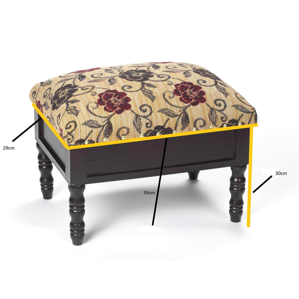 Storage Footstool - Floral design - Image 5
