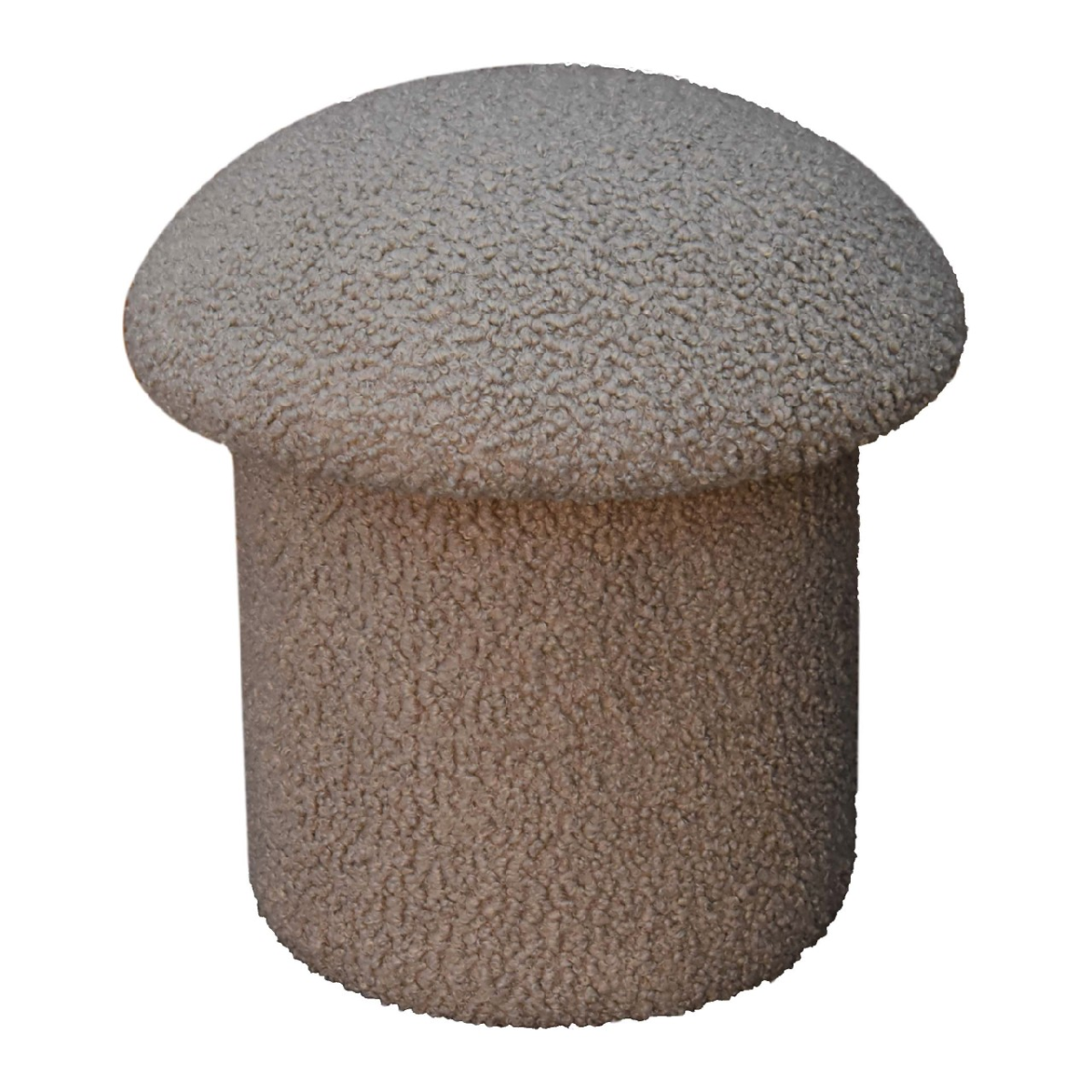 Solid Mango Wood Mud Boucle Mushroom Footstool - Image 5