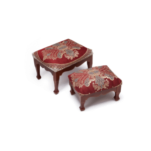 Pair of padded footstools