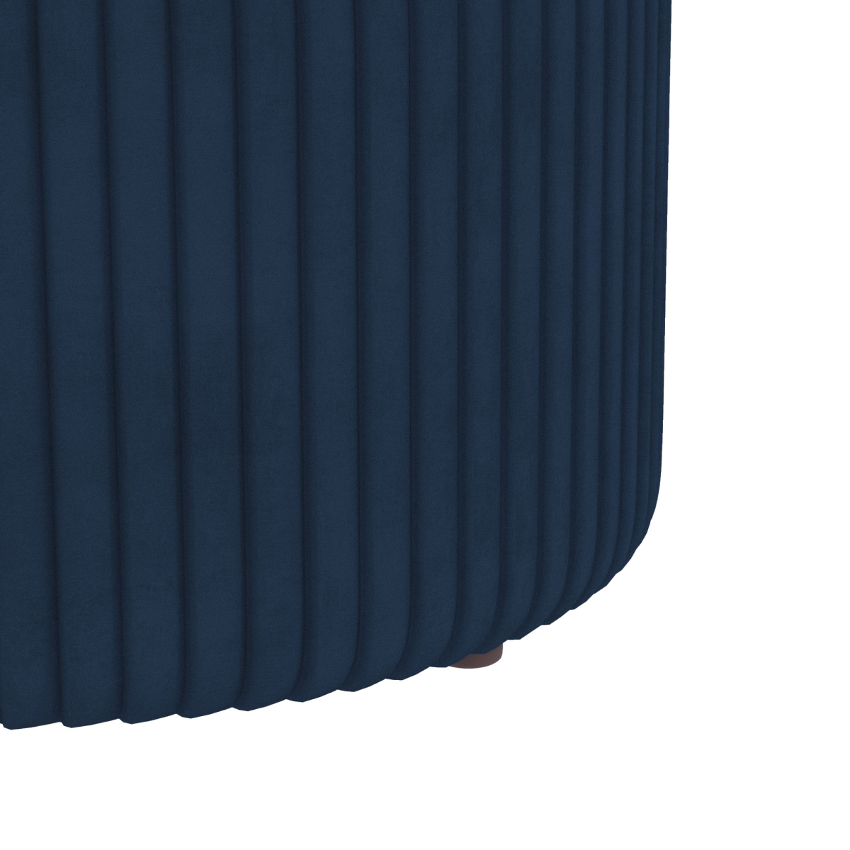 Round Pouffe, Storage Footstool with Cushioned Top, Hidden Space - Image 7