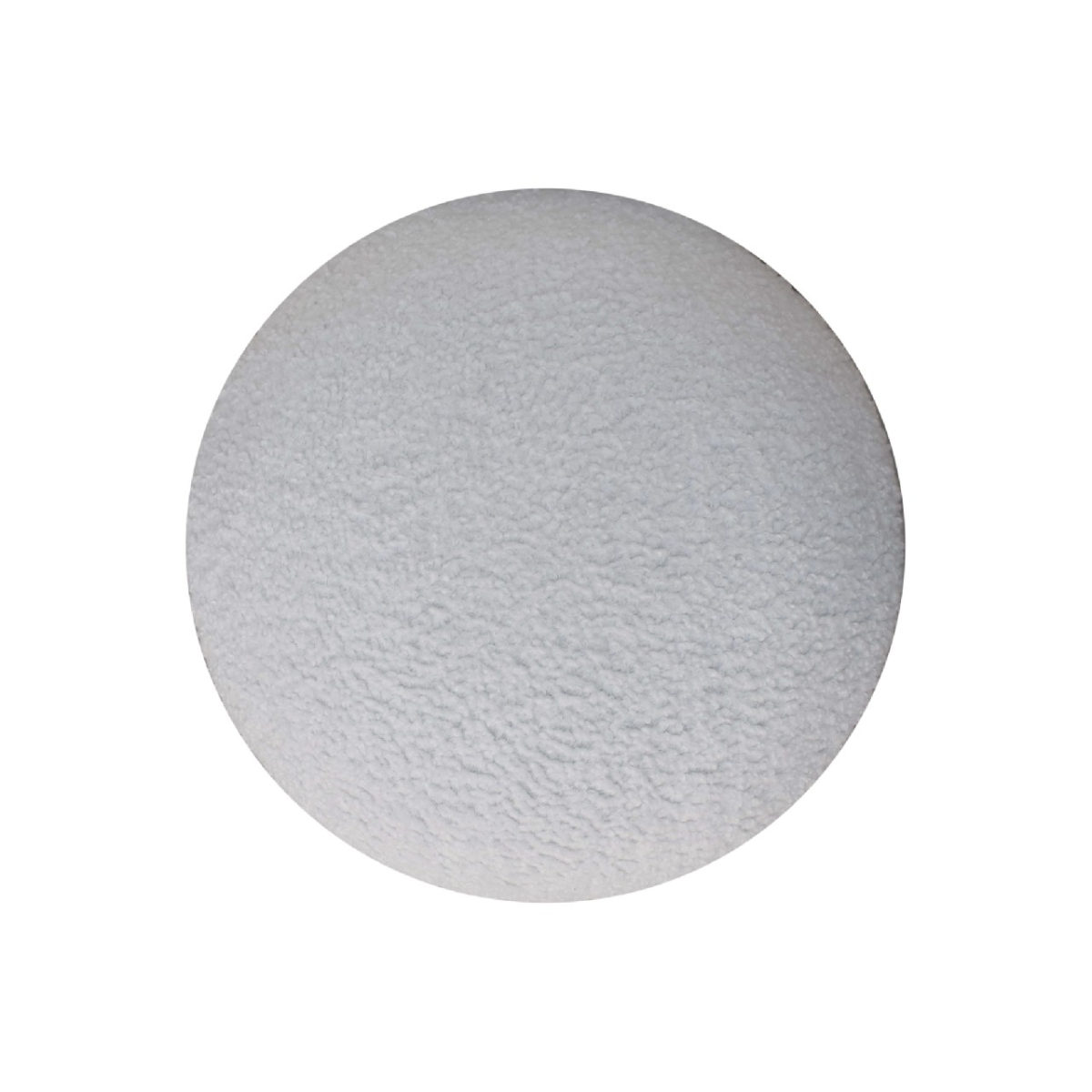 Solid Mango Wood White Boucle Mushroom Footstool - Image 8