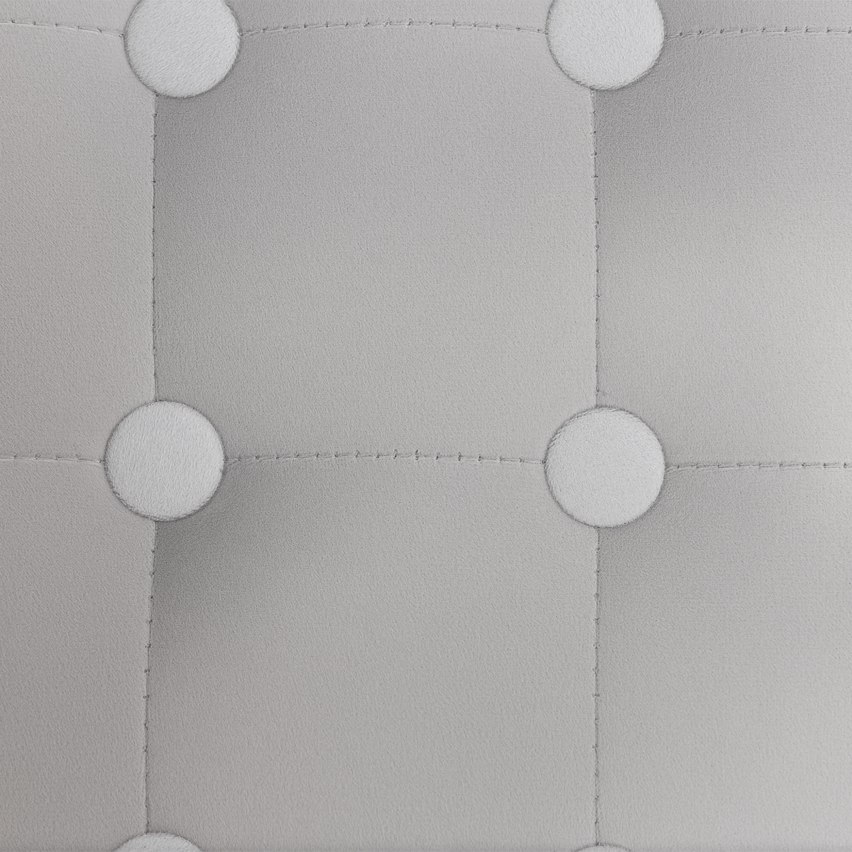 Square Footstool Small Ottoman w/ Wood Legs for Bedroom Light Grey - Image 8