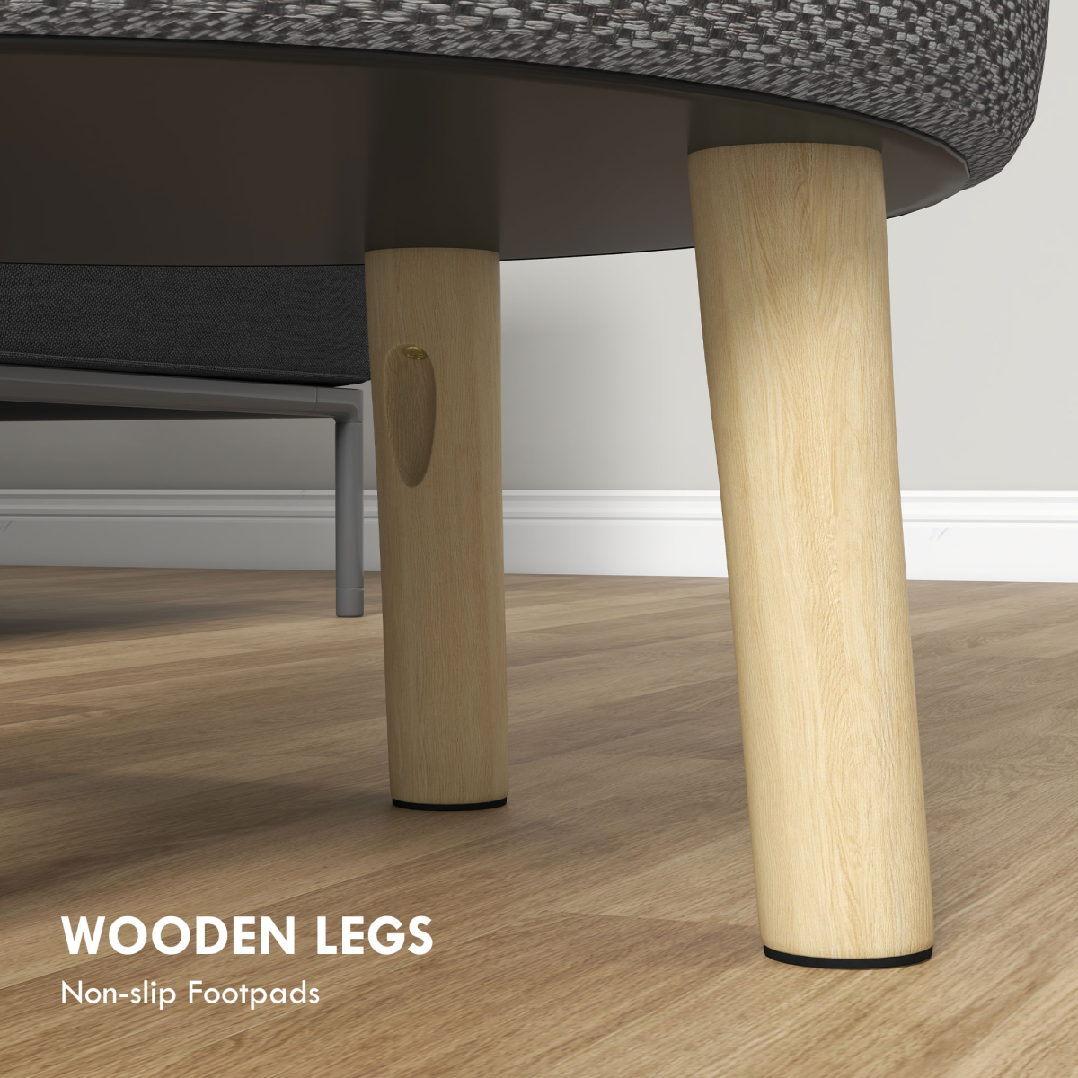 Storage Ottoman, Round Stool Chair with Cushioned Top, Hidden Space - Image 8