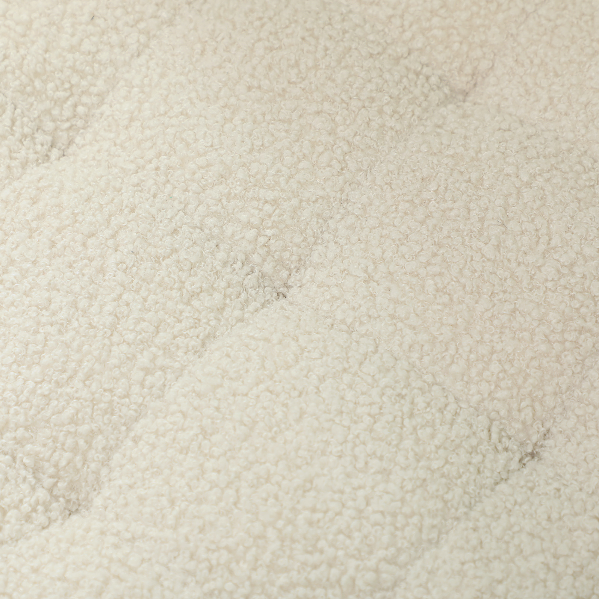 45cm Round Ottoman with Storage, Lid, Cashmere Footstool, Cream White - Image 8