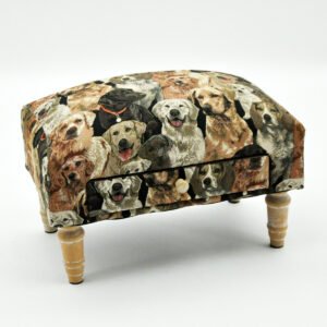 DOGS FOOTSTOOL WITH DRAWER