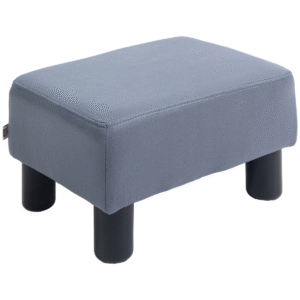 Ottoman Footrest Seat Chair Footstool Small PU Leather Home Office Grey