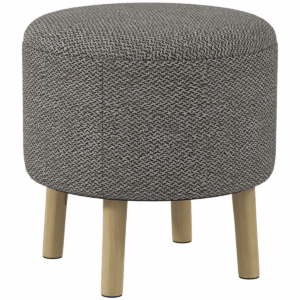 Storage Ottoman, Round Stool Chair with Cushioned Top, Hidden Space